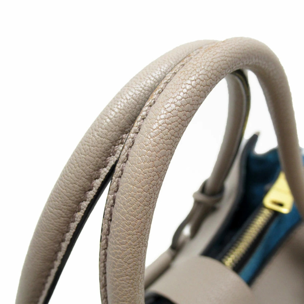 Miu MIu 2way Shoulder Bag Leather Greige - Picture 3 of 5